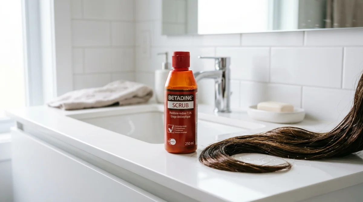 Betadine Scrub sur les cheveux, mode d’emploi et précautions