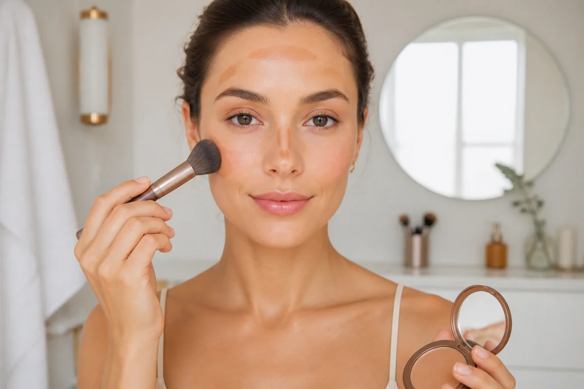 Bronzer en poudre pour un teint hâlé naturel et lumineux