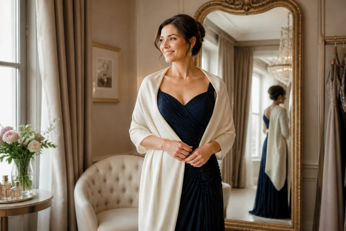 Comment porter un châle sur une robe de soirée avec élégance